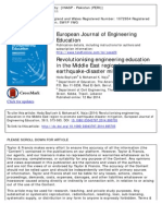 Revolutionising Engineering Education in The Middle East Region To Promote Earthquake-Disaster Mitigation