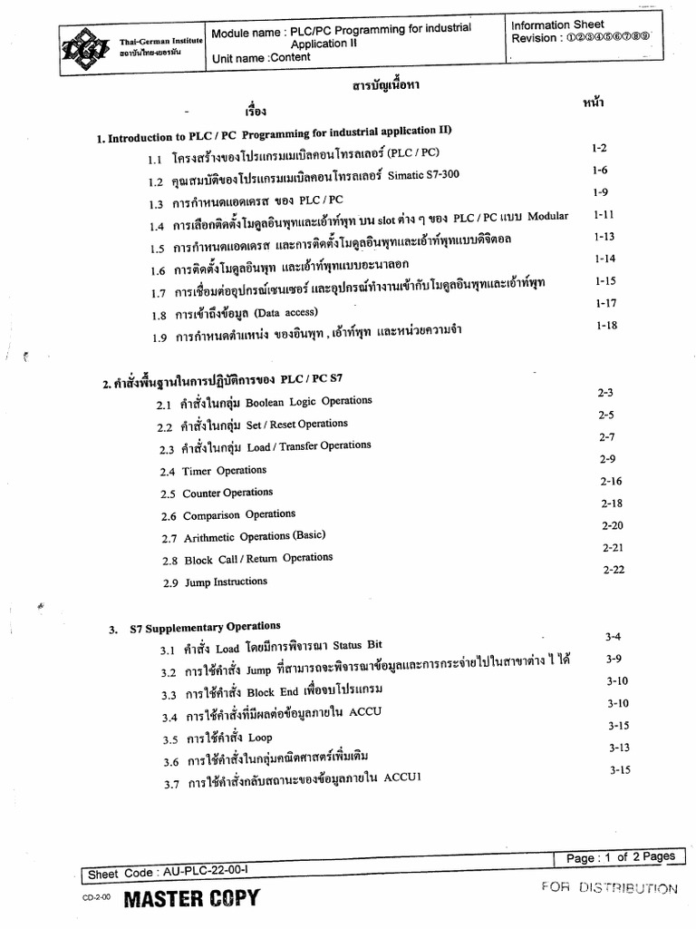 PLC Training TGI | PDF