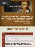 Lettere Scritte Dall Inghilterra de Ugo Foscolo - Uma Proposta de Tradução