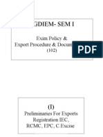 export import procedure