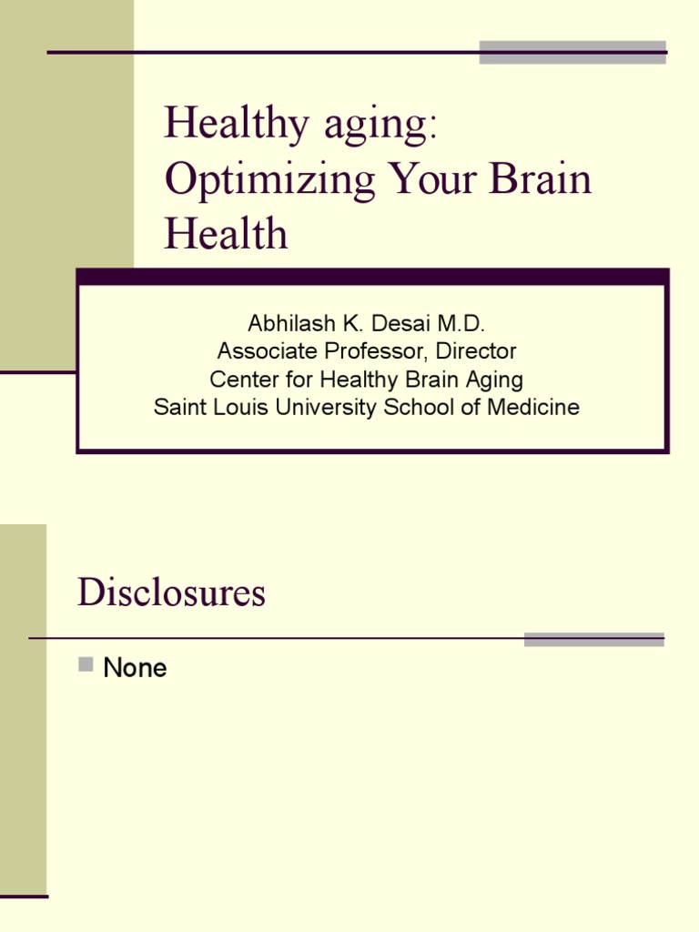 Healthy Aging | PDF | Alzheimer's Disease | Memory