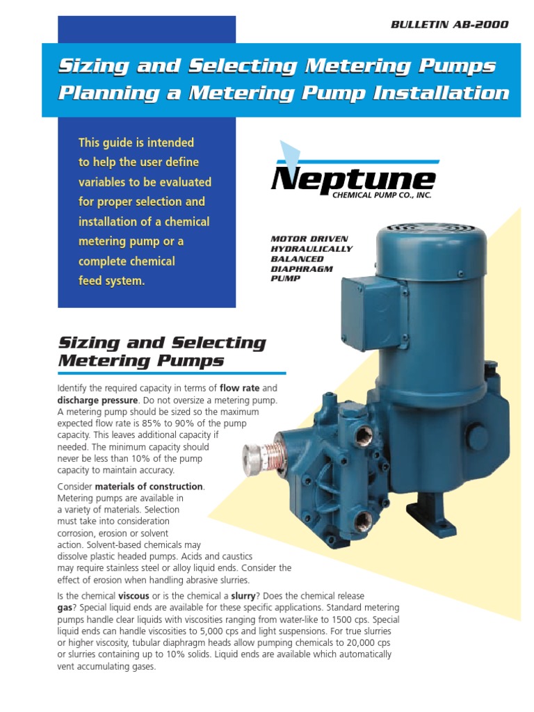 Neptune | PDF | Pump | Valve
