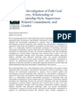 An Investigation of Path-Goal Theory, Relationship of Leadership Style, Supervisor-Related Commitment, and Gender