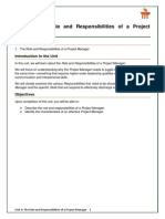 Roles and Responsibilities of A Project Manager PDF