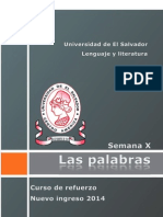 Material Semana 10 de [Lenguaje y Literatura] [Las Palabras. Estructuras y Clases] Versión PDF