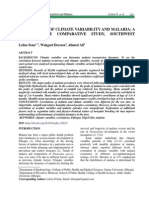 Correlation of Climate Variability and Malaria: A Retrospective Comparative Study, Southwest Ethiopia