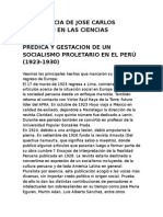 Importancia de Jose Carlos Mariategi en Las Ciencias Sociales