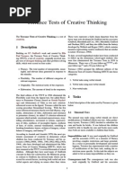 TTCT Examples: Figural & Verbal | PDF | Foreign Language Studies
