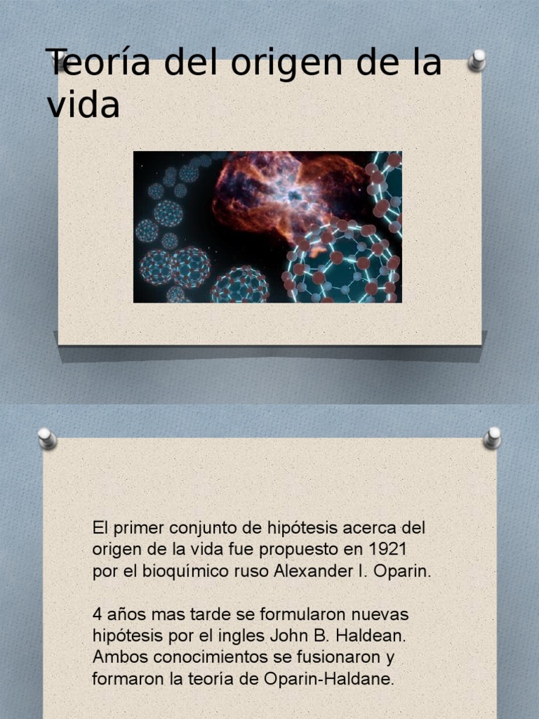 Teoría Del Origen de La Vida, Celular y Evolucion Celular. | PDF ...