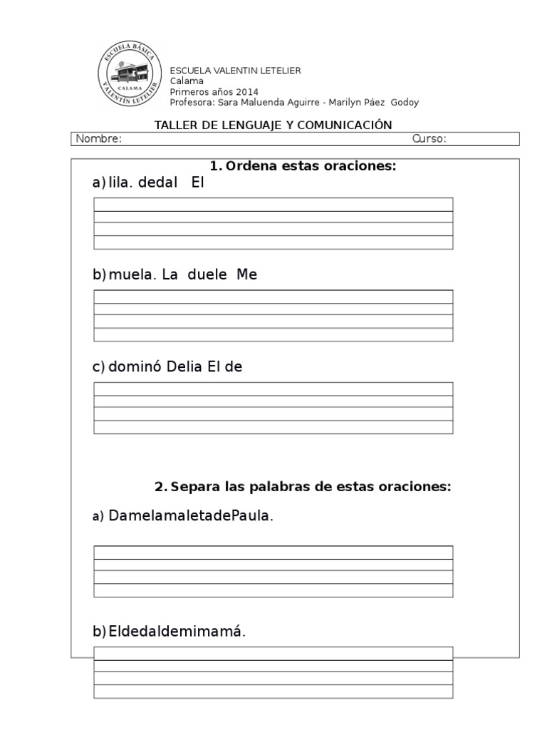 Taller de Lenguaje y Comunicación 2014 | PDF | Artes del Lenguaje y ...