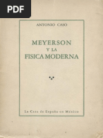Meyerson y La Física Moderna de Antonio Caso