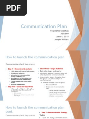 communication plan