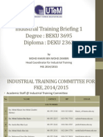 Industrial Training Briefing Part 2-Degree & Diploma - 20 May 2015