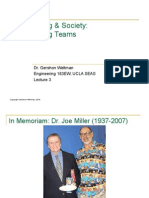 Engineering & Society: Engineering Teams: Dr. Gershon Weltman Engineering 183EW, UCLA SEAS