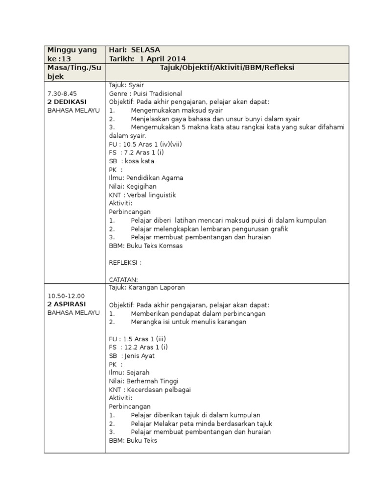 Rph Bahasa Melayu Tingkatan 2 Pdf