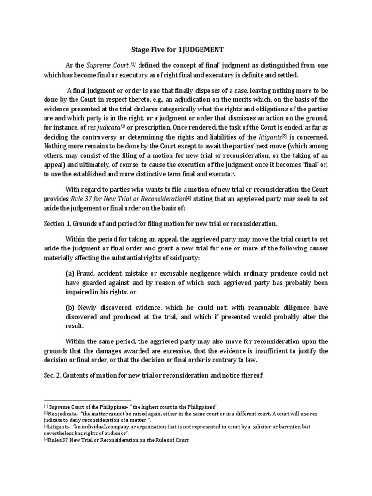 JUDGEMENT Applied in Civil Cases PDF Garnishment Judgment (Law)