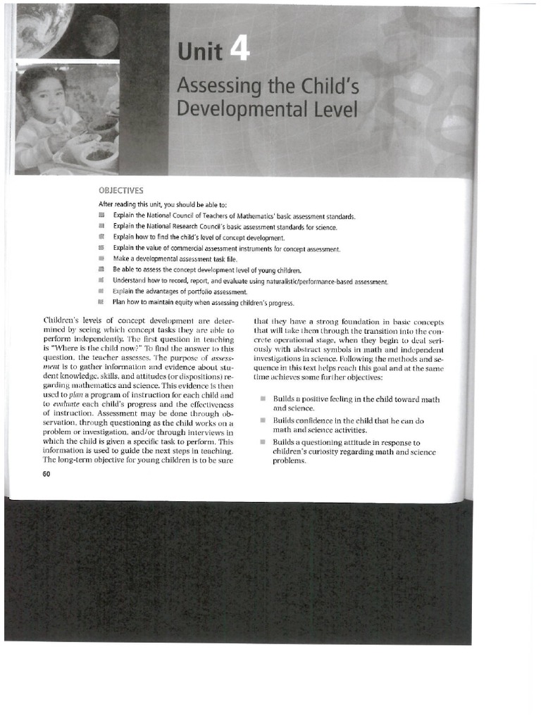 Unit 3 Assessing The Childs Developmental Level | PDF