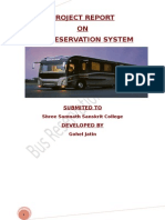 Project Report ON Bus Reservation System: Submited To