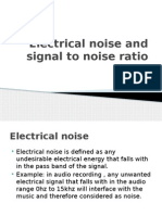 Electrical Noise and Signal To Noise Ratio