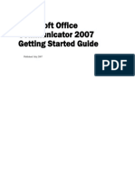 Microsoft Office Communicator 2007 Getting Started Guide: Published: July 2007