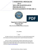 Military Personnel Programs (M-1) Operation and Maintenance