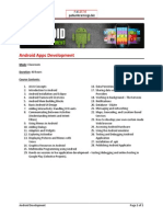 Android Apps Development: Mode: Classroom Duration: 40 Hours Course Contents
