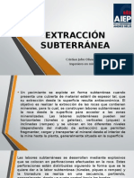 EXTRACCIÓN SUBTERRÁNEA