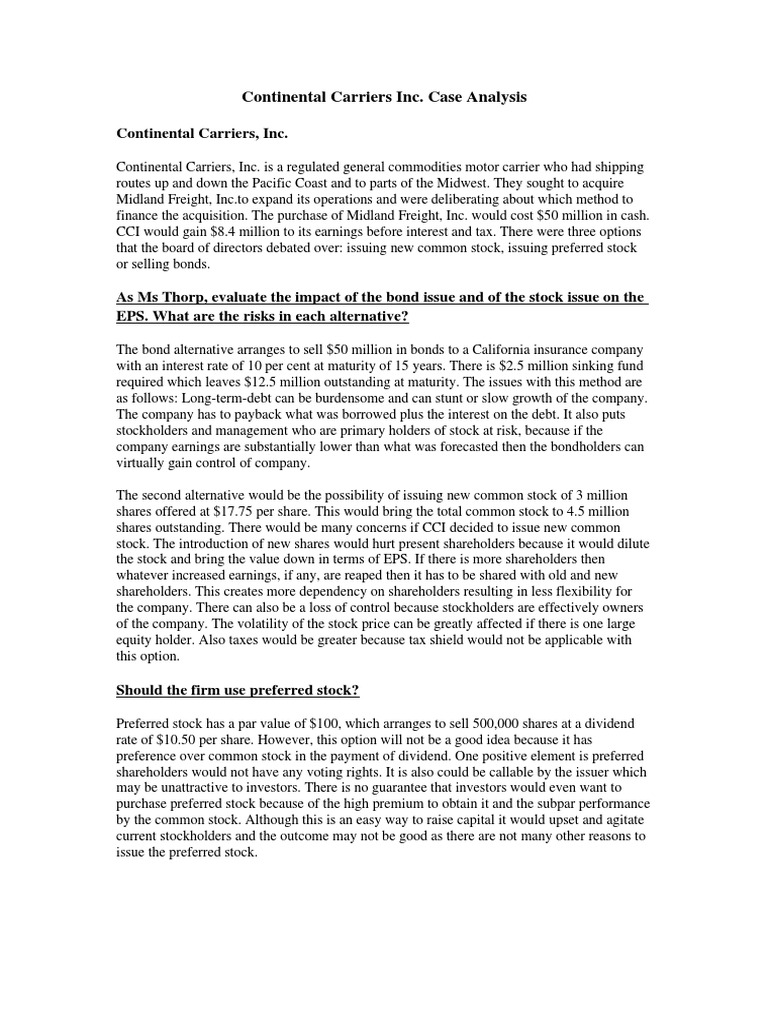 Continental carriers inc case study 04 picture