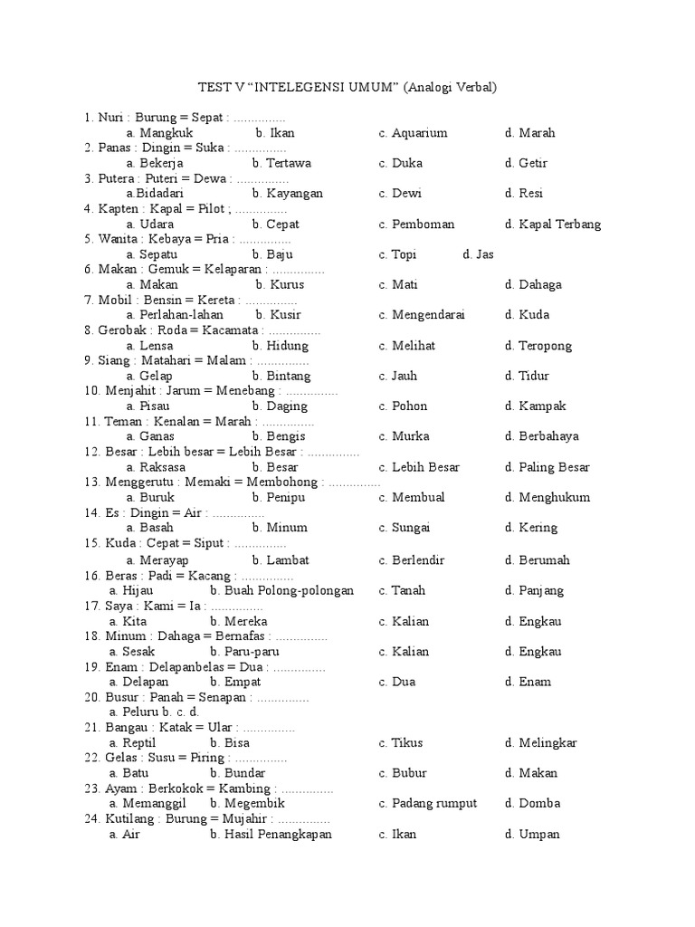Test Intelegensi Pln