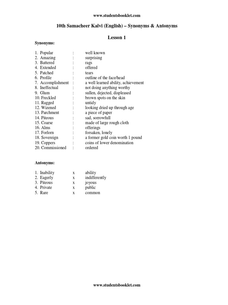 Worksheet Harmless Synonyms presume synonym synonym
