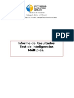 Informe Resultados Test de Inteligencias