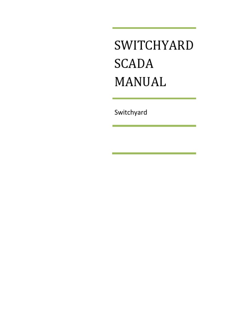 Switchyard SCADA Manual PDF Scada Computer Network