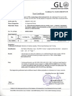Test Certificate: International LTD