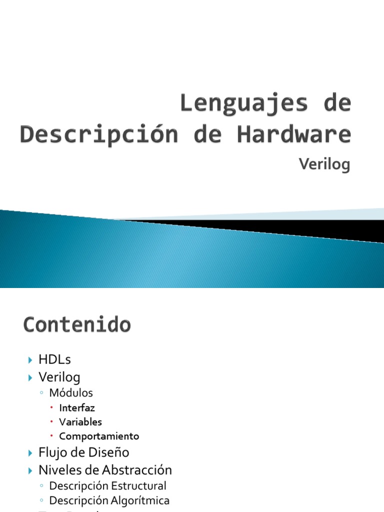 Introduccion Hdl Y Verilog Pdf Ingeniería Informática Electrónica
