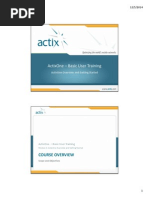 ActixOne General User Training PDF