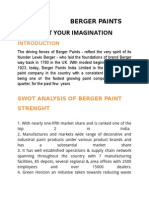 Berger Paints Swot