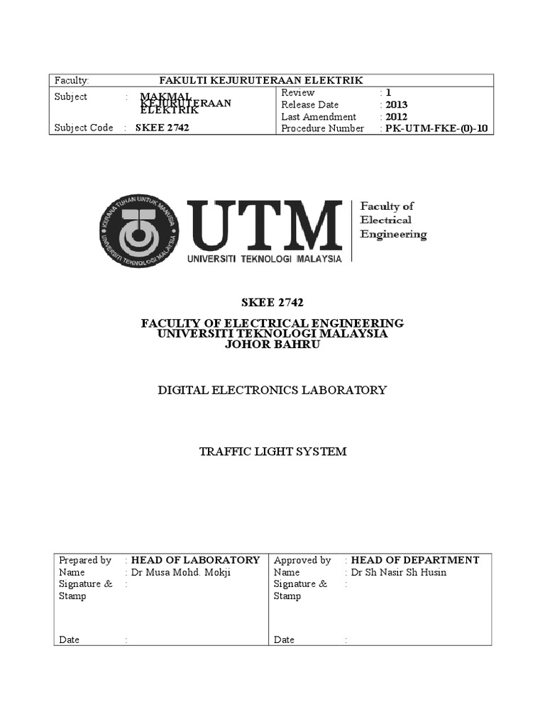 Traffic Light | PDF | Electronic Circuits | Integrated Circuit