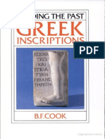 (B. F. Cook) Greek Inscriptions (Reading The Past)