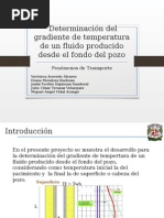 Predicción de Temperatura en un pozo con fluido monofasico