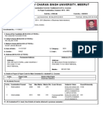Examination Form With Challan