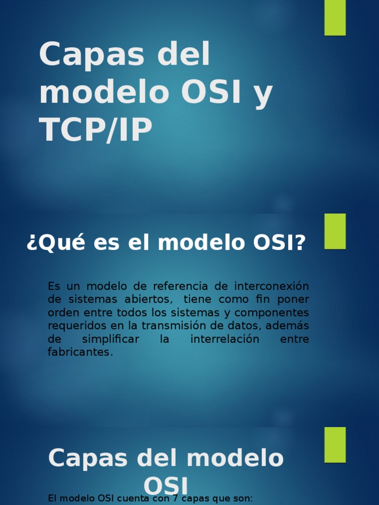 Capas del modelo OSI y TCP/IP | PDF | Protocolos de internet | Red de ...