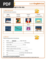 Songs Santa Santa High in the Sky Worksheet