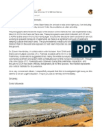 March 3, 2015 Email to Jose Cedeño  Notice of Violation of the Clean Water Act and Law 147 of 1999 Coral Reef Law