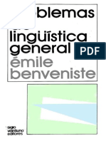 BENVENISTE, E. Problemas de Linguistica General