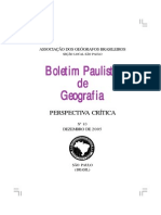 Boletim Paulista de Geografia - Formação Espacial