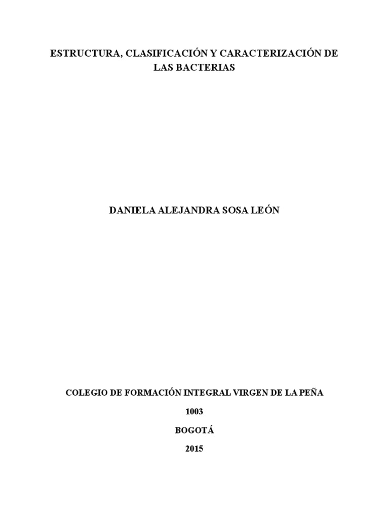 Estructura y Clasificación de Bacterias | PDF | Las bacterias ...