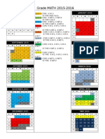 2015-2016 Assessment Calendar For Math