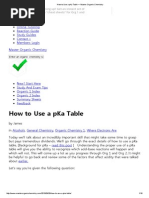 How To Use A Pka Table - Master Organic Chemistry PDF