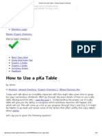 How To Use A Pka Table - Master Organic Chemistry PDF