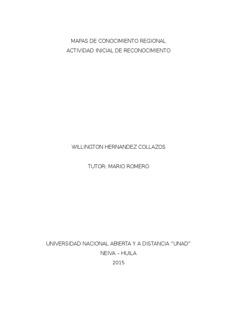 Mapas de Conocimiento Regional Unad | PDF | Mapa | Conocimiento